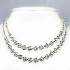 ラインストーン 2連ネックレス パーティー 結婚式 社交ダンス 新品未使用