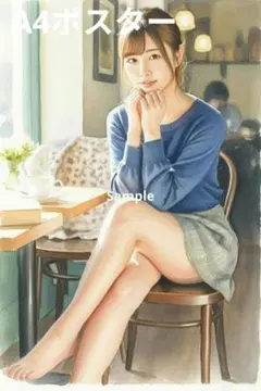 【色鉛筆風】【A4ポスター】【理想の彼女】【AI生成写真】