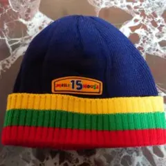 子供ニット帽／美品／ミキハウス ネイビー色