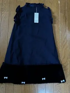 ルクク ネイビー✖️ブラックワンピース130~140 LL