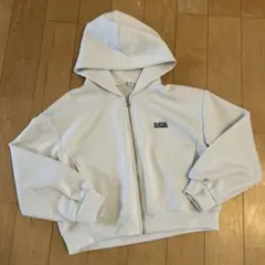 GU ホワイト フード付きパーカー 150