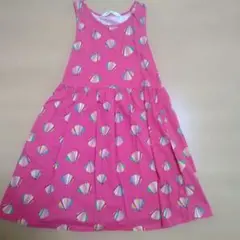H&M ピンク 貝殻柄 ノースリーブワンピース