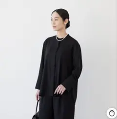 北欧暮らしの道具店 気持ちに寄りそうブラックフォーマルワンピース (L