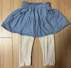 レギンス付きスカート　スカッツ 110cm ブルー