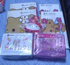 サンリオ当たりくじ　日焼けキティ 6点セットブラスハンディモップ