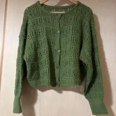 ハ*ル様 Samansa Mos2 グリーンカーディガン Fサイズ