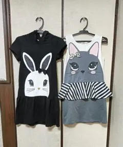 H&M　夏用ワンピース2点セット　サイズ120〜130のサムネイル
