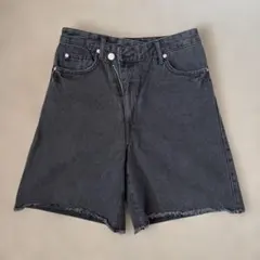 ブラック　デニム　ショートパンツ　H&M