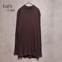 Lui’s リブハイネックトップス S 茶 日本製 タートルネック カットソーのサムネイル