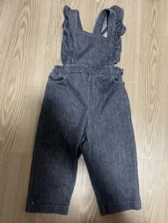 デニムオーバーオール 80cm ダークブルー