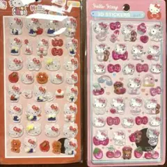 激安　シール　ハローキティ ぷくっと　3Dステッカーセット 2シート