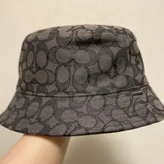COACH ロゴパターン バケットハット グレー - メルカリ