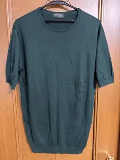 ジョンスメドレーJOHN SMEDLEY 半袖ニットLサイズ海島綿100％のサムネイル
