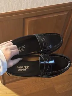 HARUTA ブラック ローファー 24.5cm