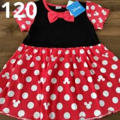 新品Disneyミニーマウス半袖なりきりワンピース120