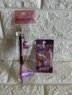 ご当地キティ【広島限定】2点 折り鶴 ファスナーマスコット ボールペン