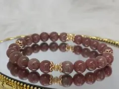 8㎜ロードナイトのパワーストーンブレスレット内径17㎝