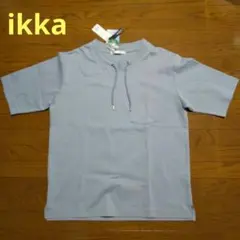 ikka メンズ 冷感ルーイカラー 5分袖 Tシャツ
