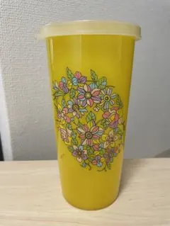 昭和レトロなフラワーデザイン タンブラー