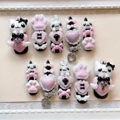 【週末限定♡】地雷系 ネイルチップ 量産型 ゴテゴテ 平成女児 平成ネイル