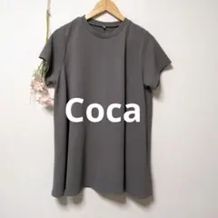 Coca コカ エンボス加工 トップス Tシャツ 無地 ゆったりのサムネイル