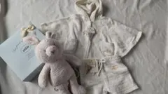 【新品】出産祝い　ジェラートピケ　ベビー服　ポンチョ　パンツ　リュック