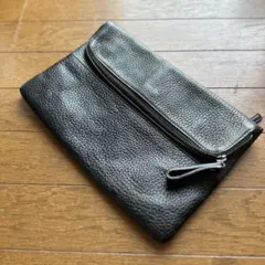 カルバンクライン クラッチバッグ セカンドバッグ　レザー ブラック グレー