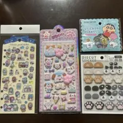 肉球シール・おはじきシールキャラクターシールセット