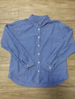 BEAMS HEART 青白ストライプ 長袖シャツ2