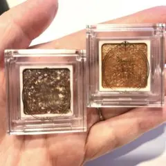 パウダーシングルアイシャドウ パープル系&ブラウン系 2個セット