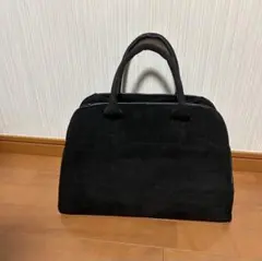 未使用　トートバッグ　黒　ブラック　スエード　ハンドバッグ