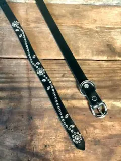 ナローベルト　20㎜　フラワー　スタッズベルト　ヴィンテージ　HTC 等