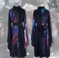 着物風袖2WAY TWO-TONE DRESS【ARTISTIC ROSE】