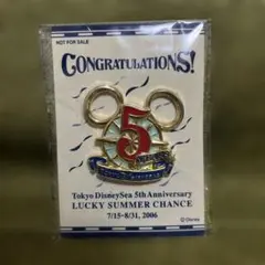 東京ディズニーシー　5周年記念　ピンバッジ
