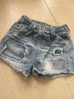 BIG HEARTED デニムショートパンツ 90