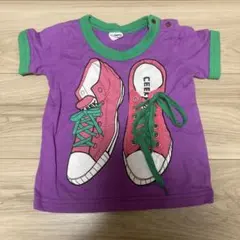CHEEK キッズ Tシャツ スニーカー柄 パープル