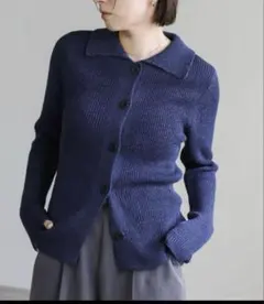 SELECT MOCA サマーニットカーディガン ネイビー 長袖