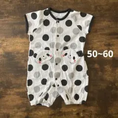 パンダ柄半袖ロンパース 50〜60cm