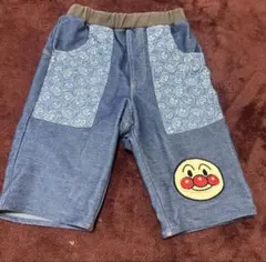 120サイズ　アンパンマンコレクションキッズ　ハーフパンツ　デニム