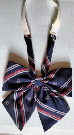 イーストボーイ スクールリボン ネイビーストライプ