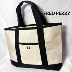 【非売品】FRED PERRY フレッドペリー トートバッグ ホワイト/ブラックのサムネイル