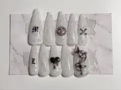 ネイルチップ 地雷 量産型 ゴテゴテ ロングネイル サブカル