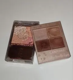 【2個セット】CANMAKE 4色アイシャドウ＋パウダーチーク
