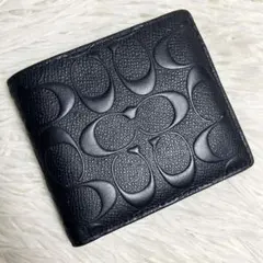 篠*崎様 COACH 二つ折り財布 シグネチャー ブラック - メルカリ