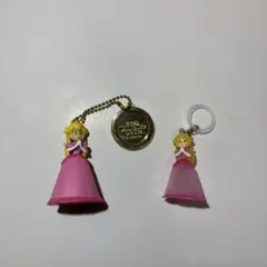 USJ限定 スーパーマリオ キーホルダー & めじるしアクセサリー ピーチ姫