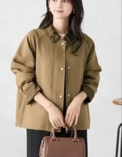 【新品未使用】 a.v.v ステンカラーブルゾン　Sサイズ　ブラウン