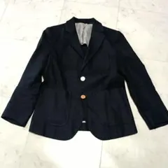 MACPHEE マカフィー 紺ブレ コットンリネン混 ジャケット 金ボタン 38