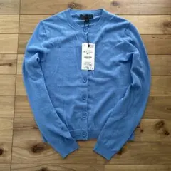 新品　タグ付き　ZARA 水色 Mサイズ リネン混カーディガン　サマー