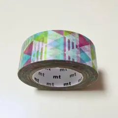 mt 廃盤マスキングテープ しまさんかく ピンク 限定サイズ？約18mm 中古のサムネイル