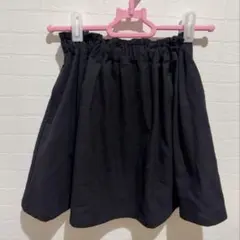 黒 フレアスカート ゴムウエスト　130cm